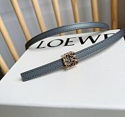 Okify Loewe Anagram Reversible Leather Belt Black Gold/ Silver Hardware - 2
