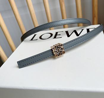 Okify Loewe Anagram Reversible Leather Belt Black Gold/ Silver Hardware