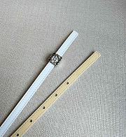 Okify Loewe Anagram Reversible Leather Belt White Gold/ Silver Hardware - 5