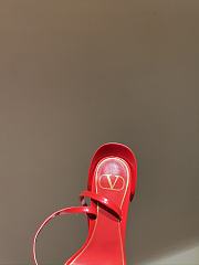 Okify VLTN Roserouche Sandal 1959 In Calfskin 100mm Red - 4