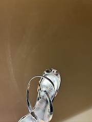 Okify VLTN Roserouche Sandal 1959 In Calfskin 100mm Silver - 5