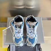 Okify Balenciaga Blue White Runner Sneakers - 5