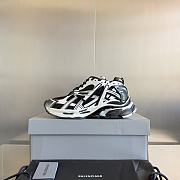 Okify Balenciaga Black White Runner Sneakers - 1