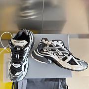 Okify Balenciaga Black White Runner Sneakers - 6