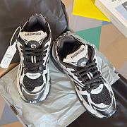 Okify Balenciaga Black White Runner Sneakers - 5