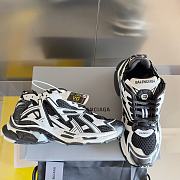 Okify Balenciaga Black White Runner Sneakers - 4