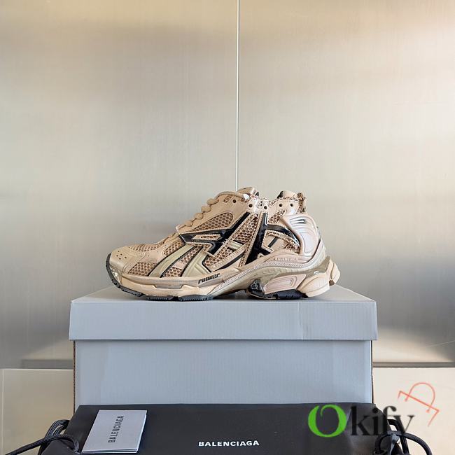 Okify Balenciaga Beige Runner Sneakers - 1