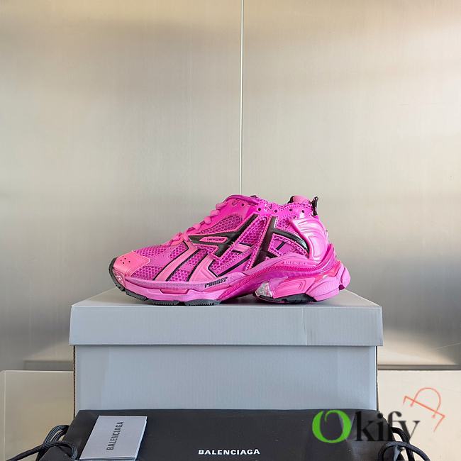 Okify Balenciaga Pink Runner Sneakers - 1