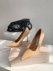 Okify Jimmy Choo Ixia 95 Beige Patent Leather Pumps - 2