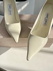 Okify Jimmy Choo Ixia 95 White Patent Leather Pumps - 6