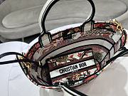 Okify Dior Hat Basket Bag Natural Multicolor Albero Della Vita Embroidery - 5
