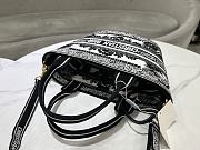 Okify Dior Hat Basket Bag White And Black Butterfly Bandana Embroidery - 3