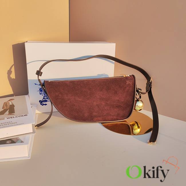 Okify Burberry Small Shield Sling Bag Cocoa - 1