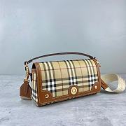 Okify Burberry Top Handle Note Bag Briar Brown - 4