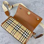 Okify Burberry Top Handle Note Bag Briar Brown - 2