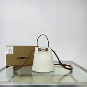 Okify Burberry Mini TB Bucket Bag Natural/Malt Brown - 3