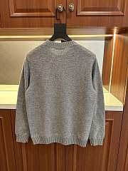 Okify Prada Sweater Gray/ Navy Blue 14132 - 3