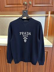 Okify Prada Sweater Gray/ Navy Blue 14132 - 4