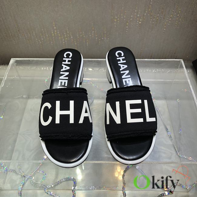 Okify Chanel Slides Black 14148 - 1