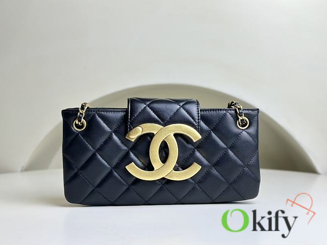 Okify Chanel 24C Long Bag Lambskin & Gold-Tone Metal Black - 1