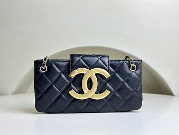 Okify Chanel 24C Long Bag Lambskin & Gold-Tone Metal Black