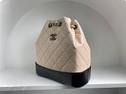 Okify CC Beige Quilted Leather Gabrielle Backpack - 6