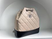 Okify CC Beige Quilted Leather Gabrielle Backpack - 3