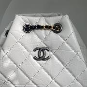 Okify CC White Quilted Leather Gabrielle Backpack - 3