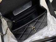 Okify CC Small Box Bag Glossy Calfskin & Gold-Tone Metal Black - 6