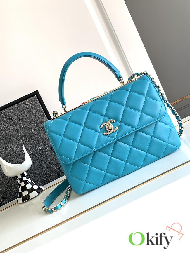 Okify CC Chanel Trendy CC Mini Bag Blue - 1