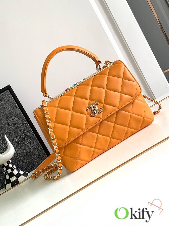 Okify CC Chanel Trendy CC Mini Bag Orange - 1