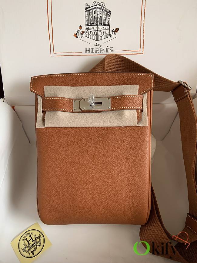 Okify Hermes Hac A Dos PM Backpack Brown - 1
