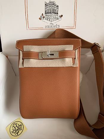 Okify Hermes Hac A Dos PM Backpack Brown