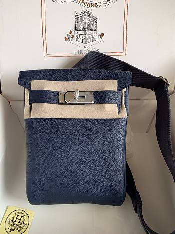 Okify Hermes Hac A Dos PM Backpack Navy Blue
