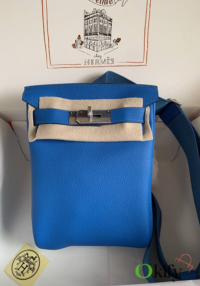 Okify Hermes Hac A Dos PM Backpack Blue - 1