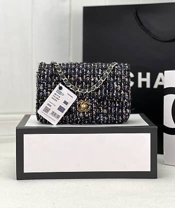 Okify Chanel Classic Flap Glittered Tweed Quilted 