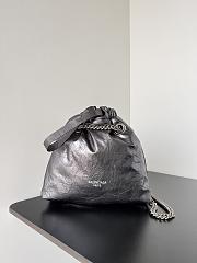 Okify Balenciaga Crush Small Tote Bag In Silver Crushed Calfskin Aged-Gold Hardware - 1
