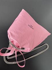 Okify Balenciaga Crush Small Tote Bag In Pink Crushed Calfskin Aged-Gold Hardware - 5