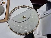 Okify CC Chanel 23k White Hula Hoop Bag Quilted Patent Leather Gold Hardware - 1