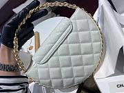 Okify CC Chanel 23k White Hula Hoop Bag Quilted Patent Leather Gold Hardware - 3