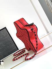 Okify CC Star Handbags Satin & Black Metallic Fuchsia Pink & Black - 4
