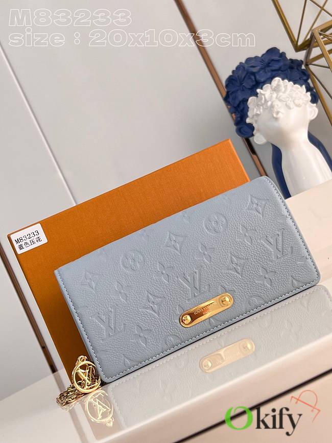 Okify LV Wallet On Chain Lily Blue Hour M83233 - 1