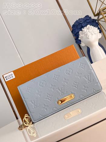 Okify LV Wallet On Chain Lily Blue Hour M83233