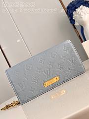 Okify LV Wallet On Chain Lily Blue Hour M83233 - 3