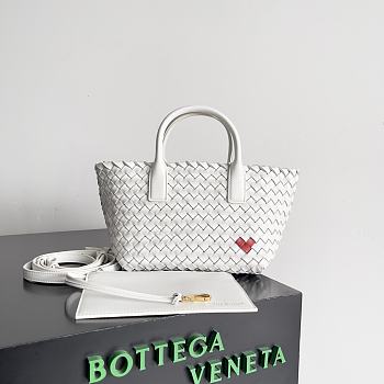 Okify Bottega Veneta Mini Cabat Supple Heart Bag White