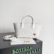 Okify Bottega Veneta Mini Cabat Supple Heart Bag White - 3