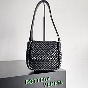 Okify Bottega Veneta Small Cobble Shoulder Bag Black - 1