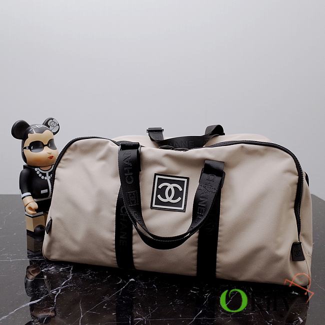 Okify CC Beige CC Logo Sports Duffle Bag Travel  - 1