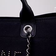 Okify CC Canvas Large Deauville Pearl Tote Bag Black - 3