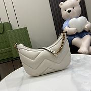 Okify Gucci GG Marmont Small Shoulder Bag White Leather  - 2